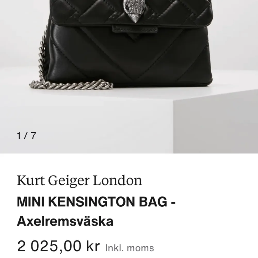 Säljer min helt nya Kurt Geiger väska från zalando, har kvitto och tillbehör ( Aldrig använd) ! . Väskor.