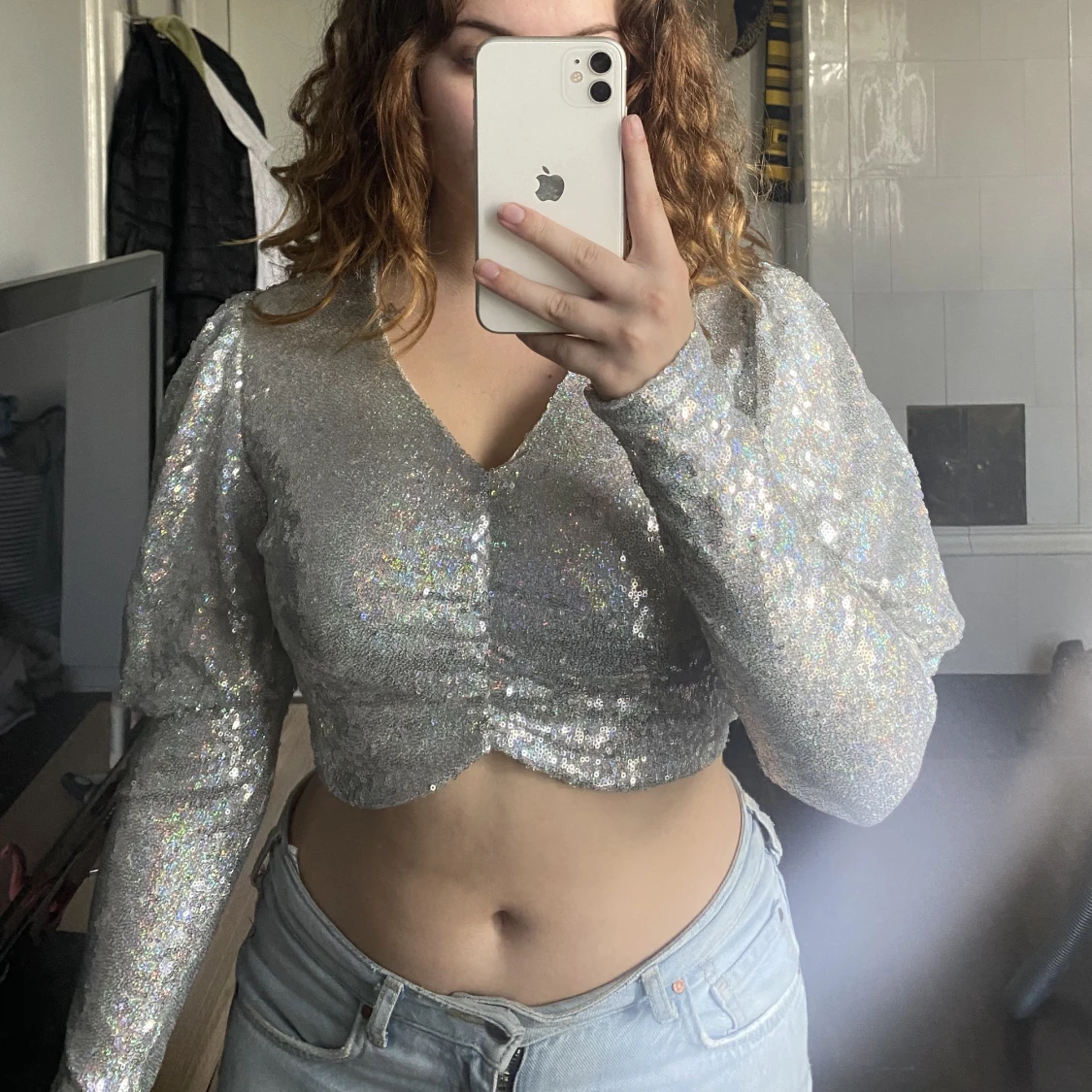 Glittrig festtopp  - 90