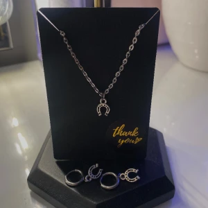 Halsband och örhänge hästsko - Matchande halsband och örhängen 