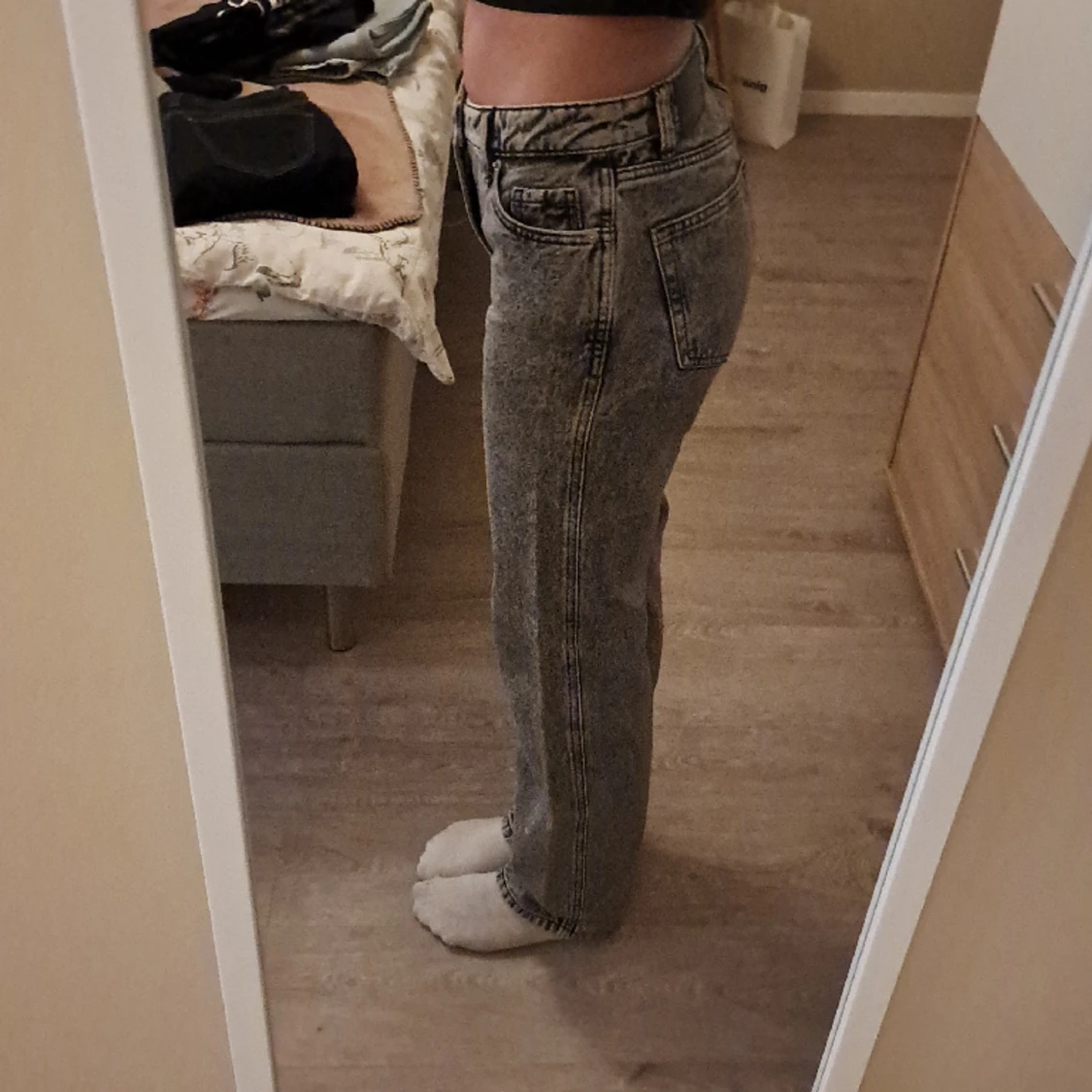 Straight jeans i bra skick - 90