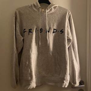 Grå Friends hoodie, använd men ändå okej skick.