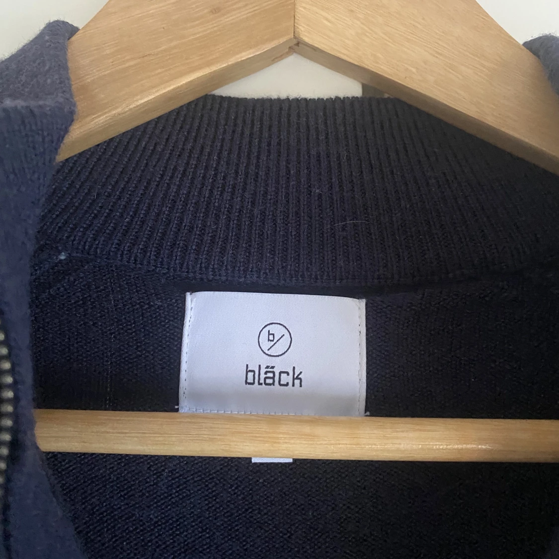Half zip cardigan bläck  - 90