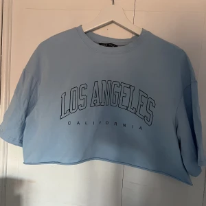 Croppad t-shirt - En croppad ljusblå t shirt från Shein. Knappt använd. Strl M. 30 kr 💙 Betalning sker endast via swish och köparen står för frakten! 