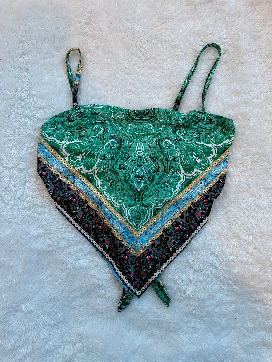 Grön boho linne - 90