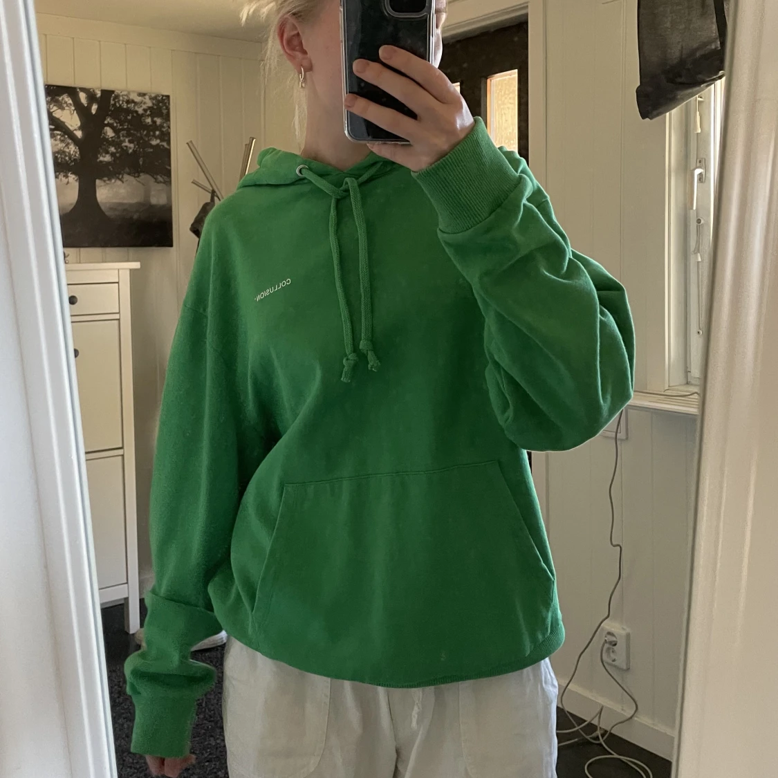 Grön hoodie