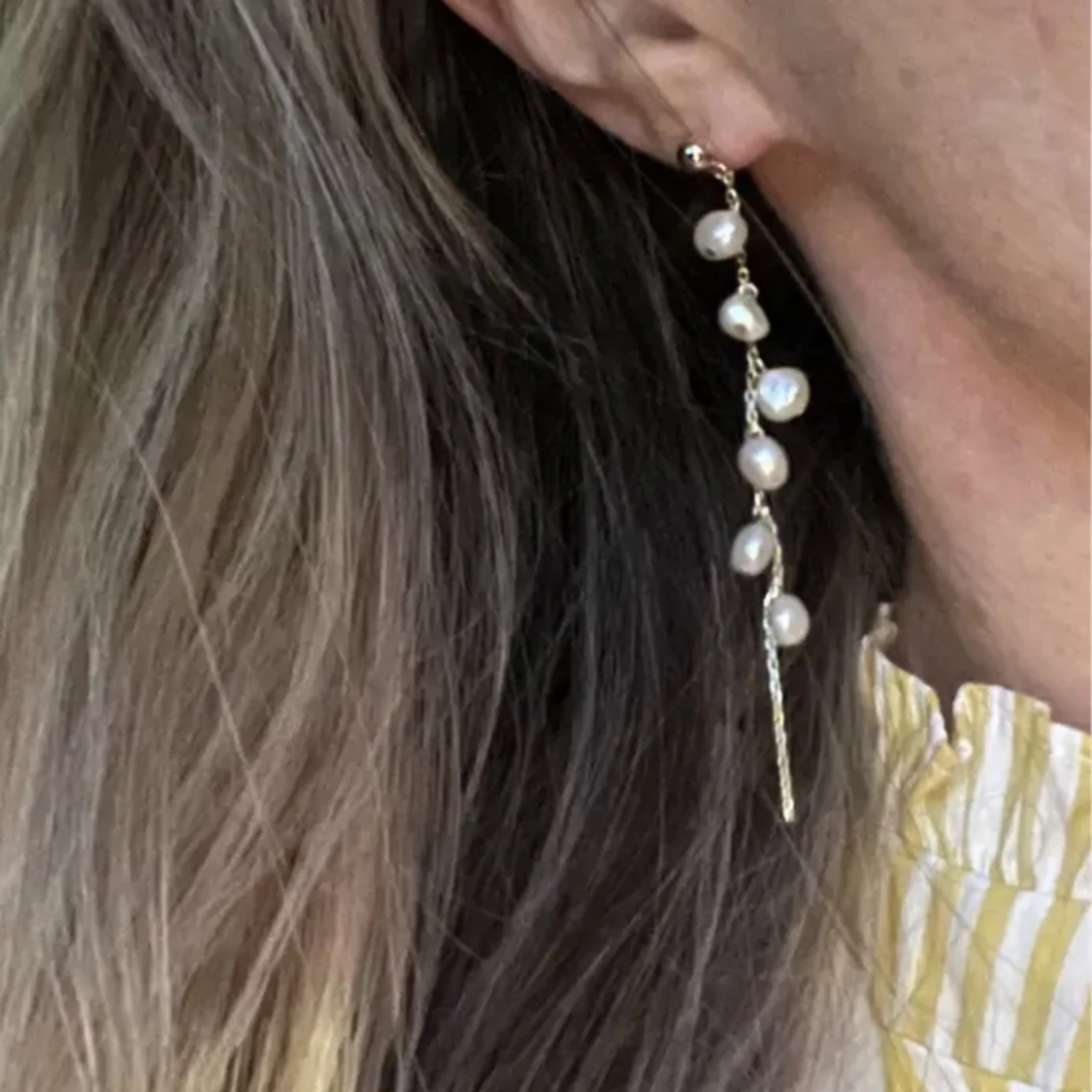 Perle øreringe  - 90