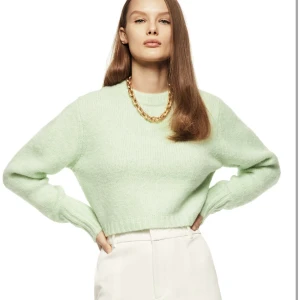 Stickad tröja - Fin stickad tröja från Zara Jätte fin ljus grön färg. Bra skick och inte alls mycket använd. Köpte för 299.