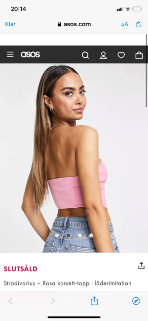 Rosa korsett-topp - Superfin topp i strl M, använd endast en gång ☀️ Kan fraktas