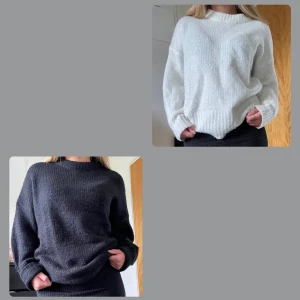 Stickade tröjor - SVARTA SÅLD! Säljer dessa två supersköna stickade tröjor från Lager 157. En tröja för 100kr och båda för 180kr☺️ Dom är i storlek XS/S men är lite stora i storleken så passar nog XS-L beroende på hur man vill att dom ska sitta💕Hör av er vid fler frågor!☺️