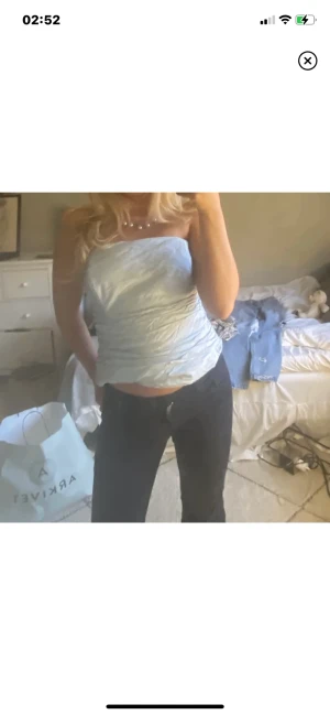 Korsett topp - Blå korsett topp