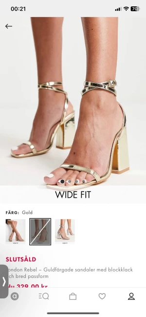 Guldiga klackar - Oanvända snygga klackar 👠 😍