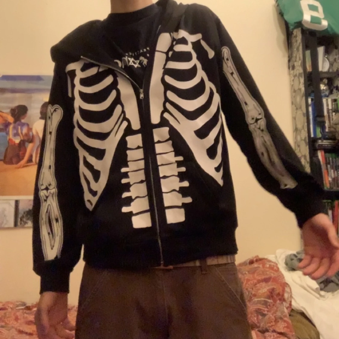 Skeleton zip up hoodie - 91