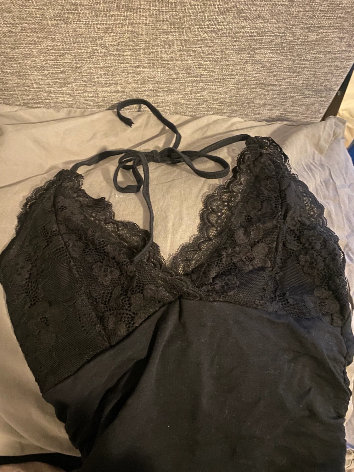 Halterneck spets linne - 90