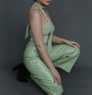 NA-KD set - Pants from fake leather, top and scarf. Worn only one time for the photoshoot. 