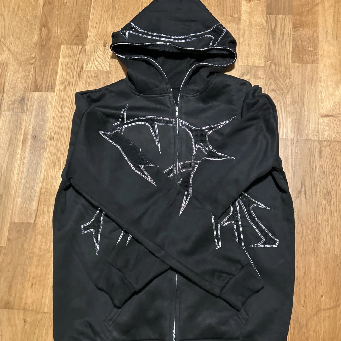 Y2K rhinestone zip hoodie - 91
