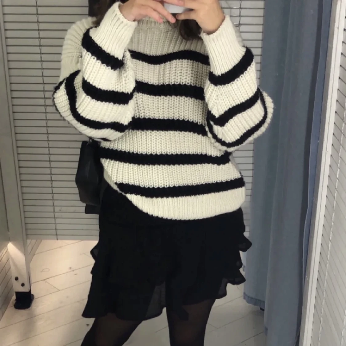 Stickad randig tröja HM