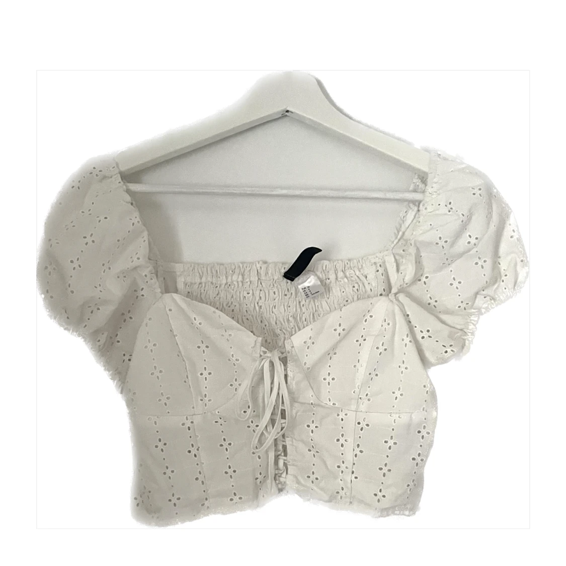 Vit croppad topp från Hm