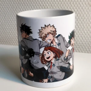 Official Pyramid International My Hero Academia (MHA) everyday 11oz ceramic mug in package  - I bought this mug from the official pyramid international store in Malmö for about 139 sek.   I only have it as decoration in my room and i have never used it to drink with. 