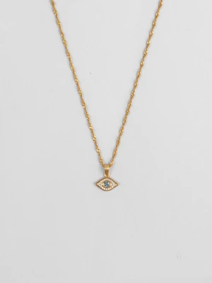 Safira halsband  - 18k gold plated öga halsband från Safira. Helt ny aldrig använd. Längd är 40-45 cm