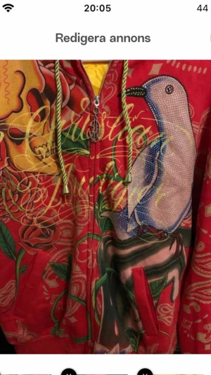 Jättefin huvtröja från Christian audigier strl M  - Nyskick 