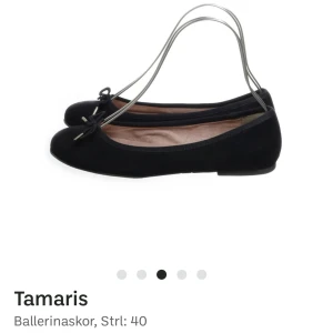 Ballerinaskor Tamaris svarta - Köpte hem ett par Tamaris ballerinaskor men de passade tyvärr inte min storlek! Därför säljer jag vidare, för bra pris, helt nya, fräscha och så snygga!⭐️