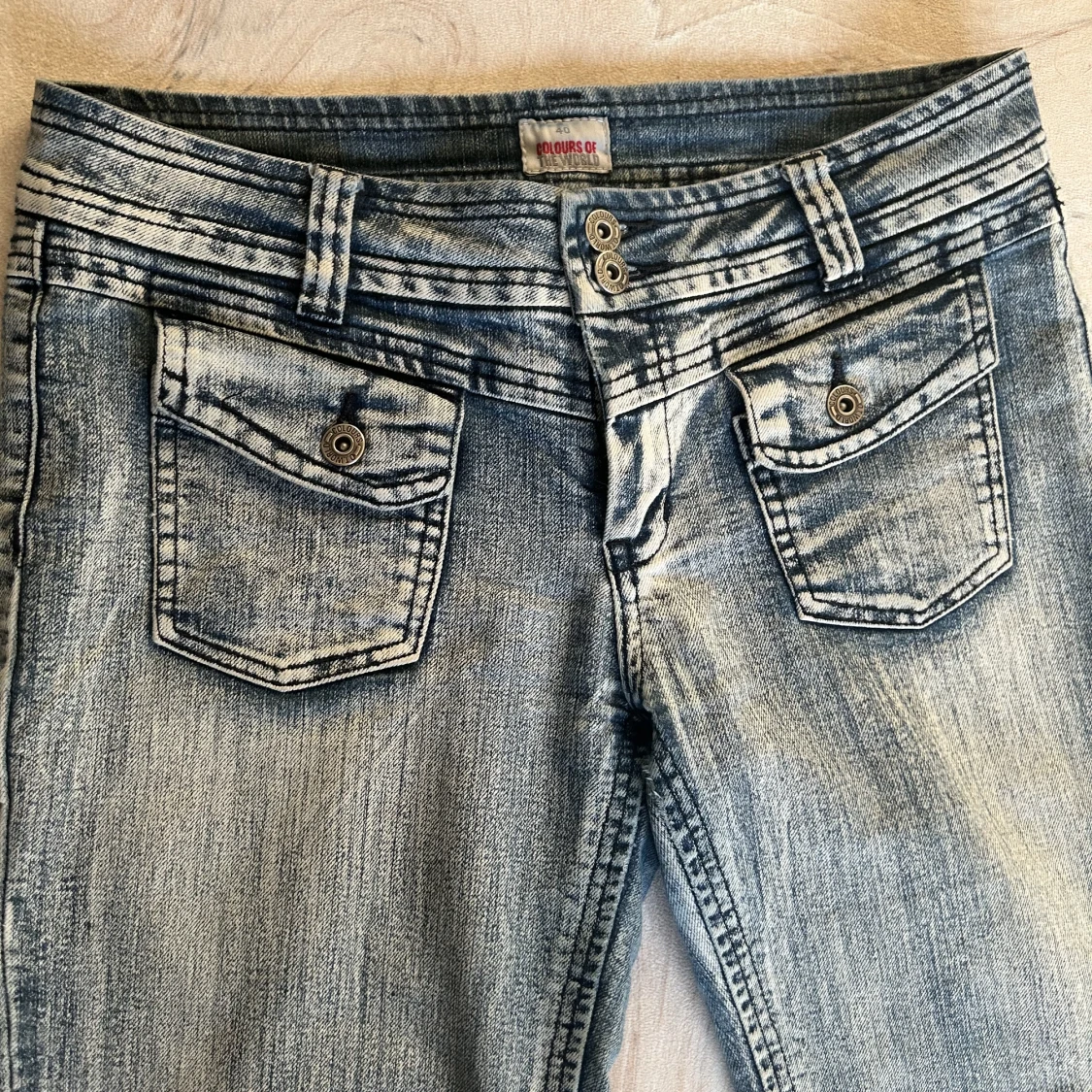 Lågmidjade bootcut y2k jeans - 90