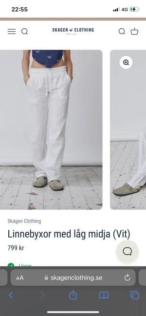 Linnebyxor  - Säljer då jag beställde två olika storlekar. Byxorna är helt slutsålda och skulle säga lite mindre i storleken. 