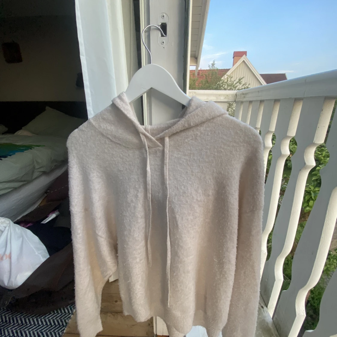 Stickad hoodie  - 90