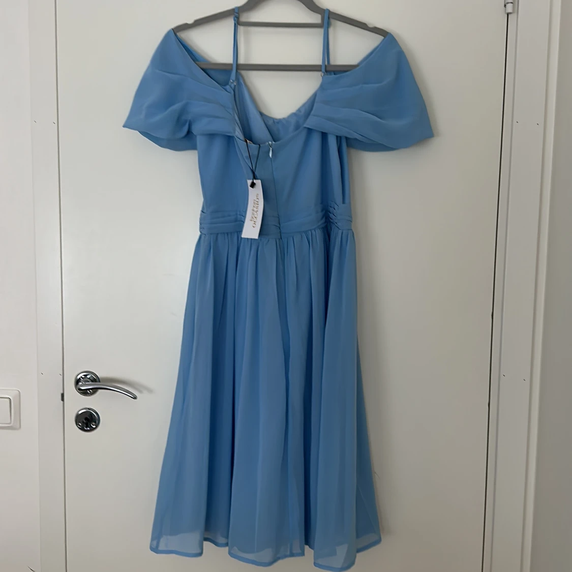 Pastel blå midi balklänning  - 91