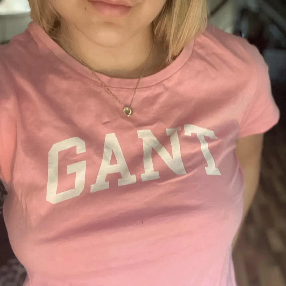 Säljer nu min rosa Gant t-shirt i strl XS. Tröjan är använd en del men ser nästan så gott som ny ut! . T-shirts.