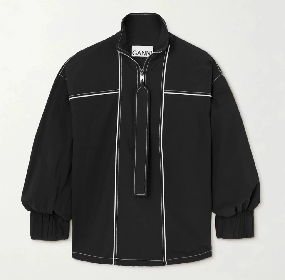 GANNI Organic Cotton-blend crepe jacket - 90