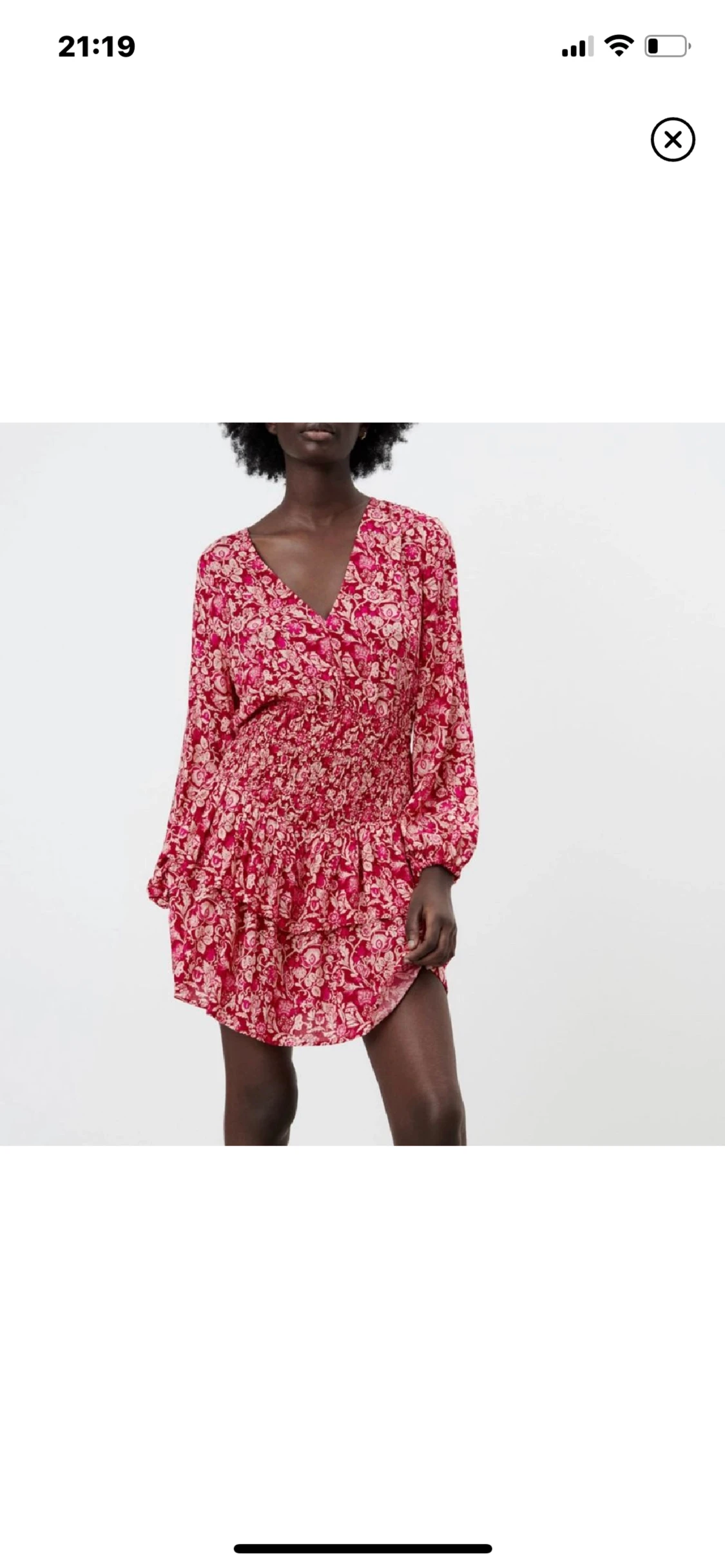 Rosa blommig zara klänning 