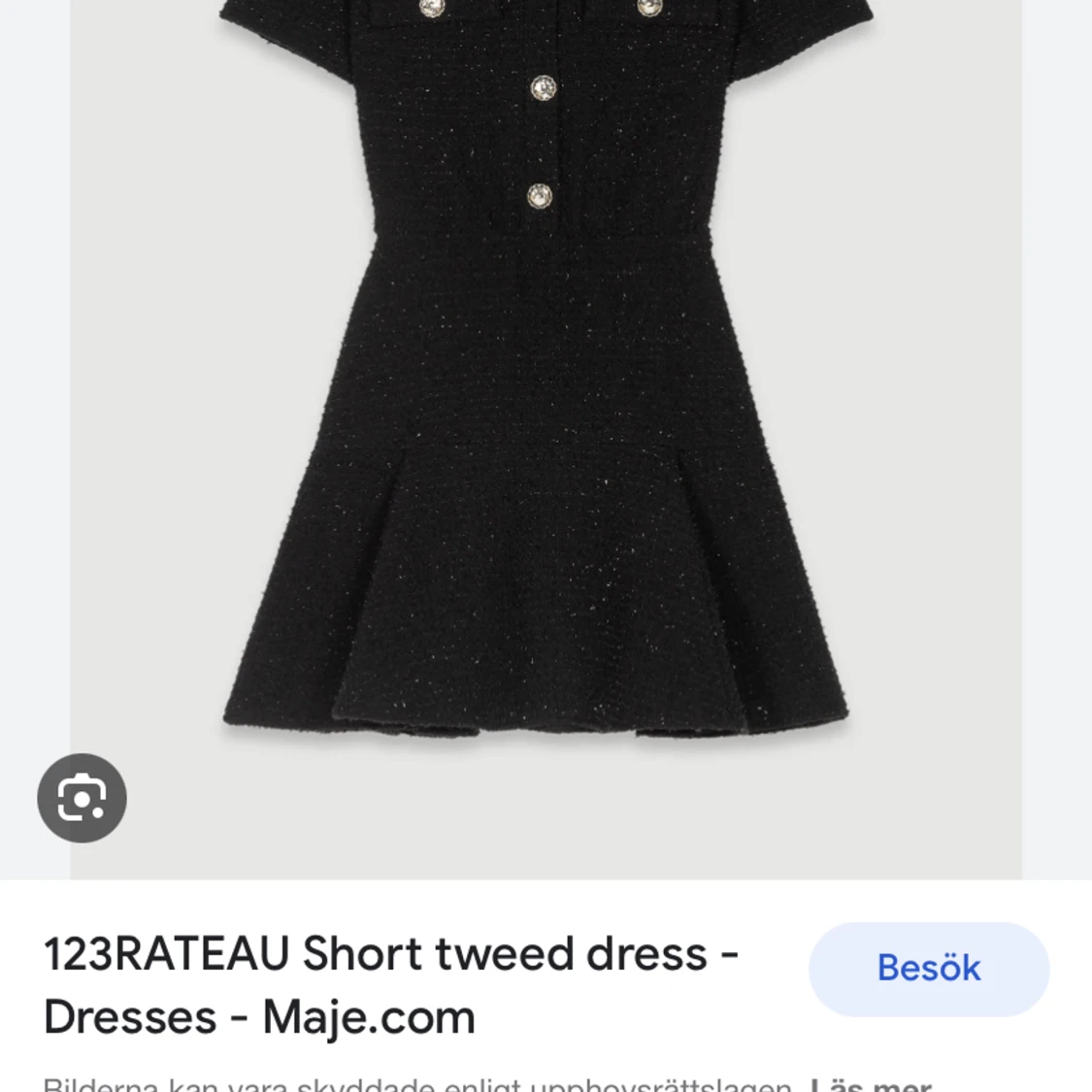 Short tweed dress Maje Noir - 90