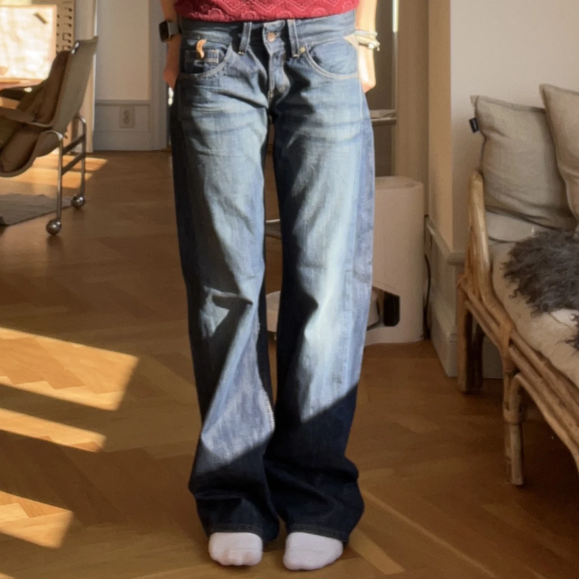 Lågmidjade jeans