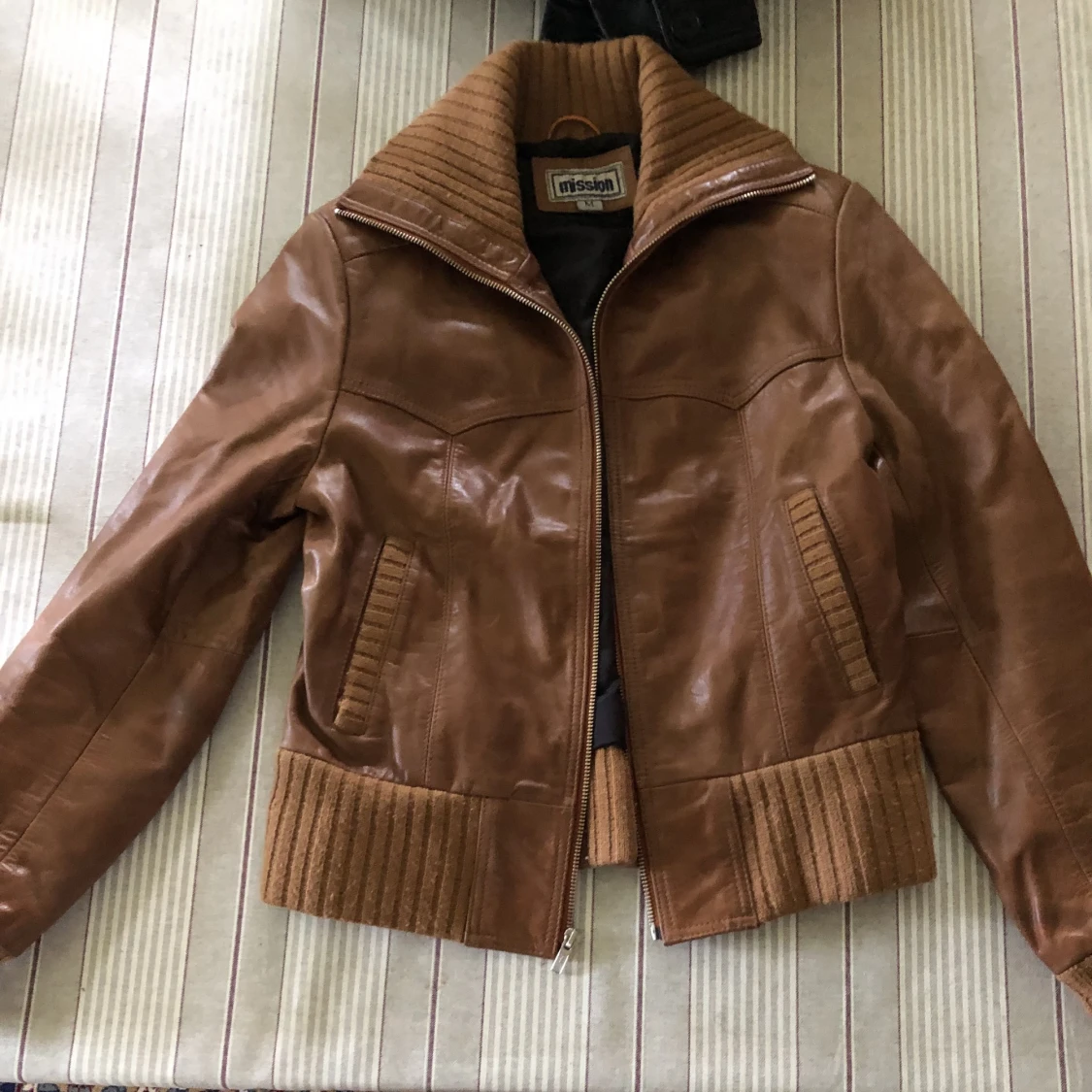 Vintage läder jacka