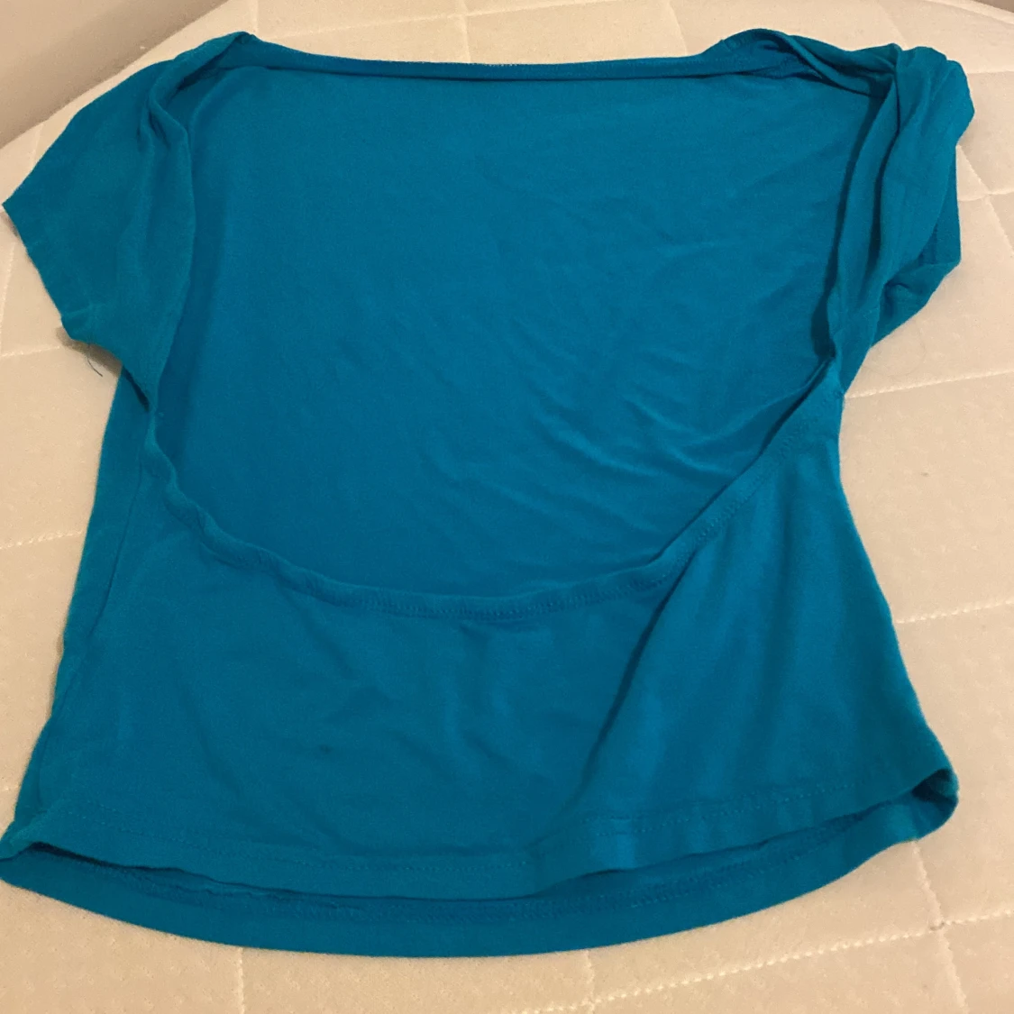 Blå rygglös topp - 90