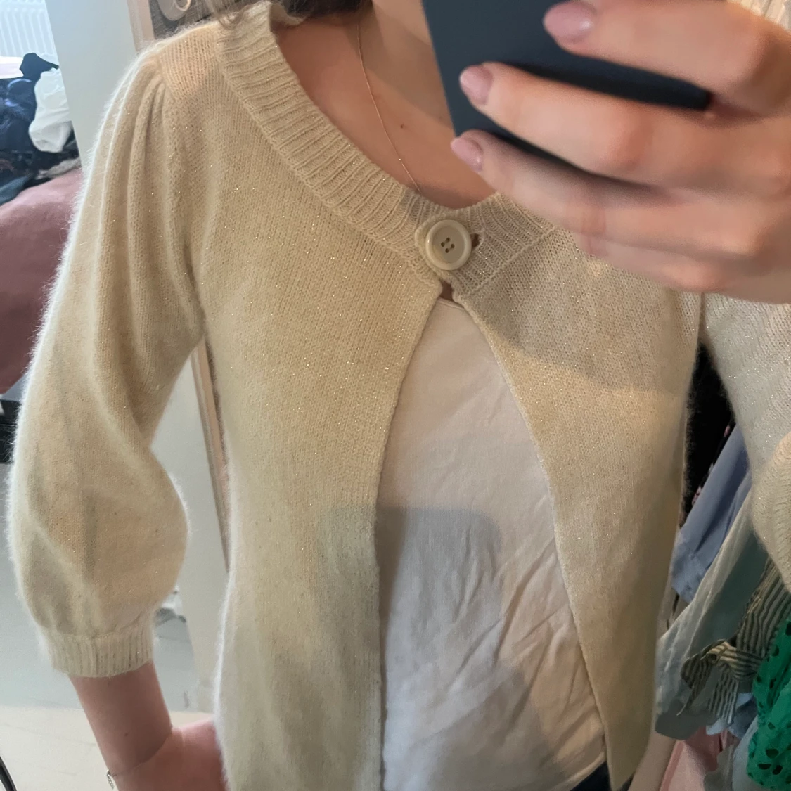 Trekvartsärmad kofta 