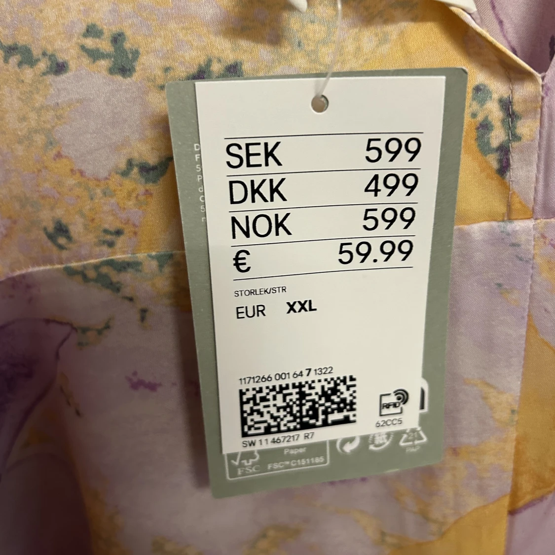 Kaftan satin maxiklänning ny XXL - 91