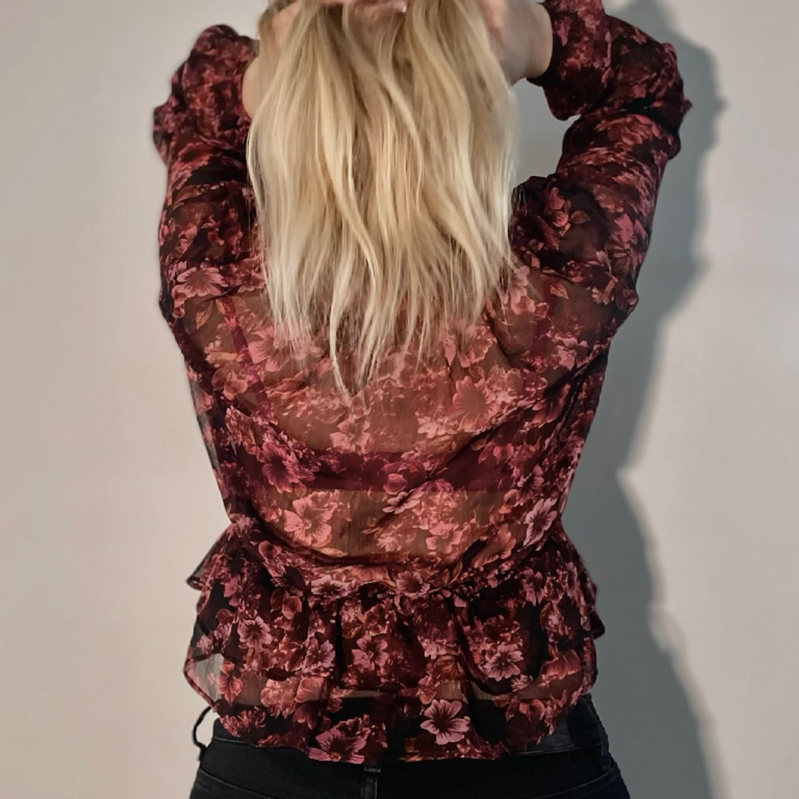 # 02 Långärmad rosig blus🌺 - 91