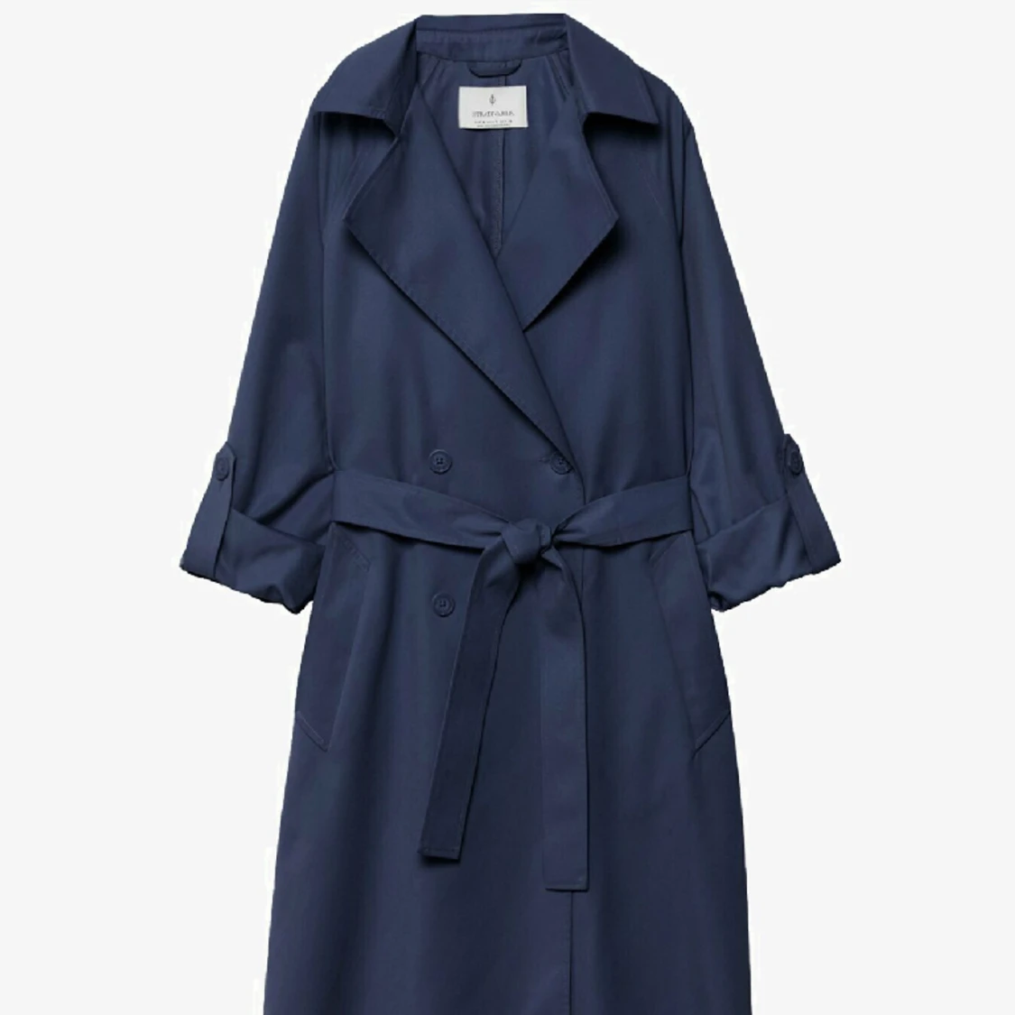 Marinblå trenchcoat - 90