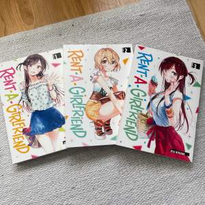 Säljer dessa Rent a girlfriend mangas då de ej kommer till användning!  Hör av dig vid frågor 🫶🏼