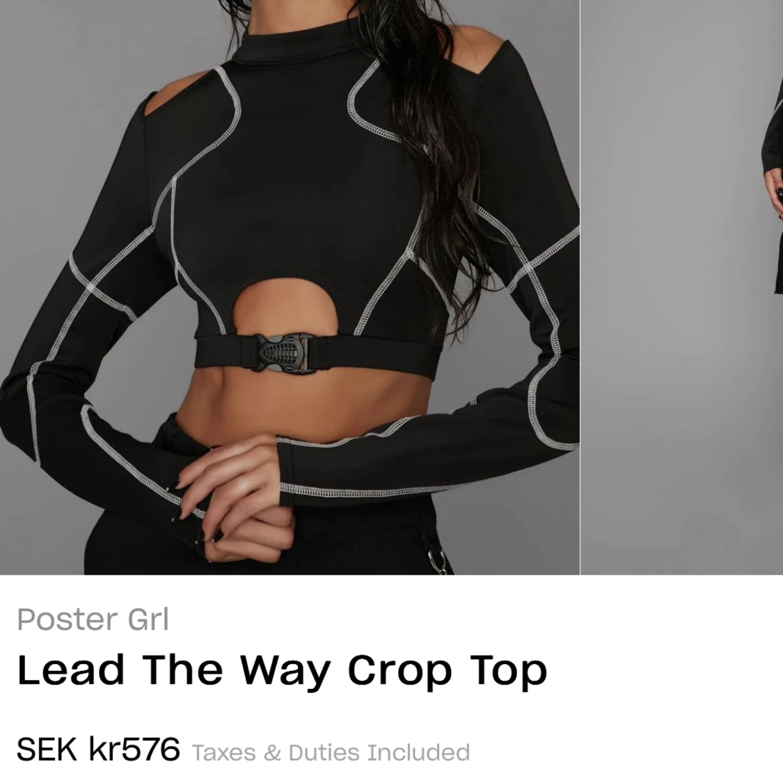 Dolls kill svart crop top - 90