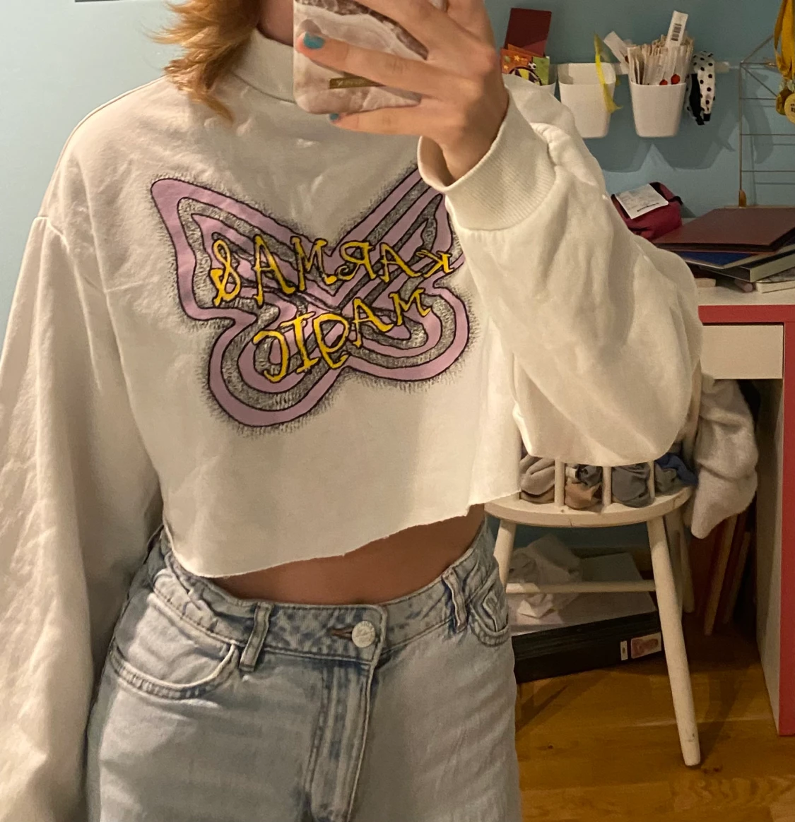 Croppad sweatshirt 