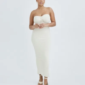 Tubklänning - Ribbstickad tubklänning med knut framtill från Lovisa Barkmans kollektion för Bikbok.