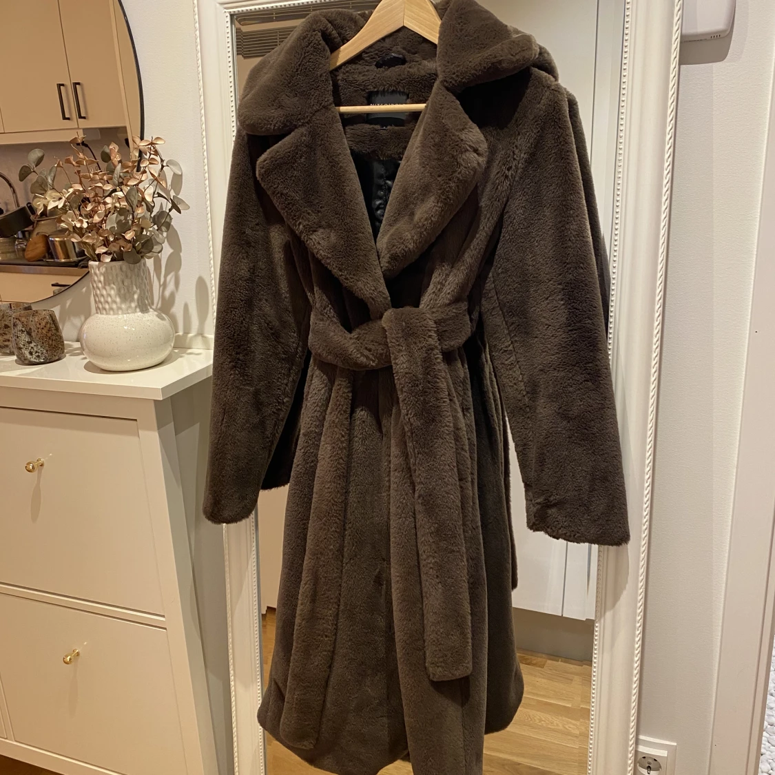 Brun pälsjacka - 90