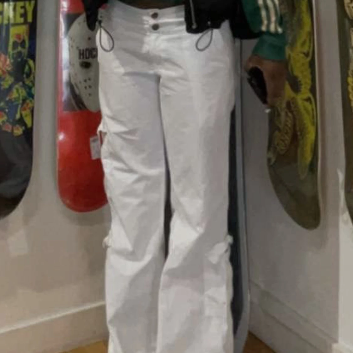 Lågmedjad cargo byxor  - 90