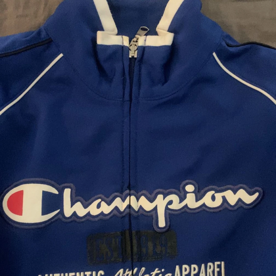 Blå champion kofta - 90