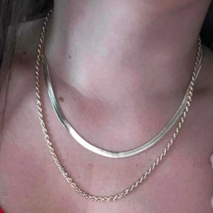 Guldpläterad dubbel halsband  - 18k guldpläterad halsband 