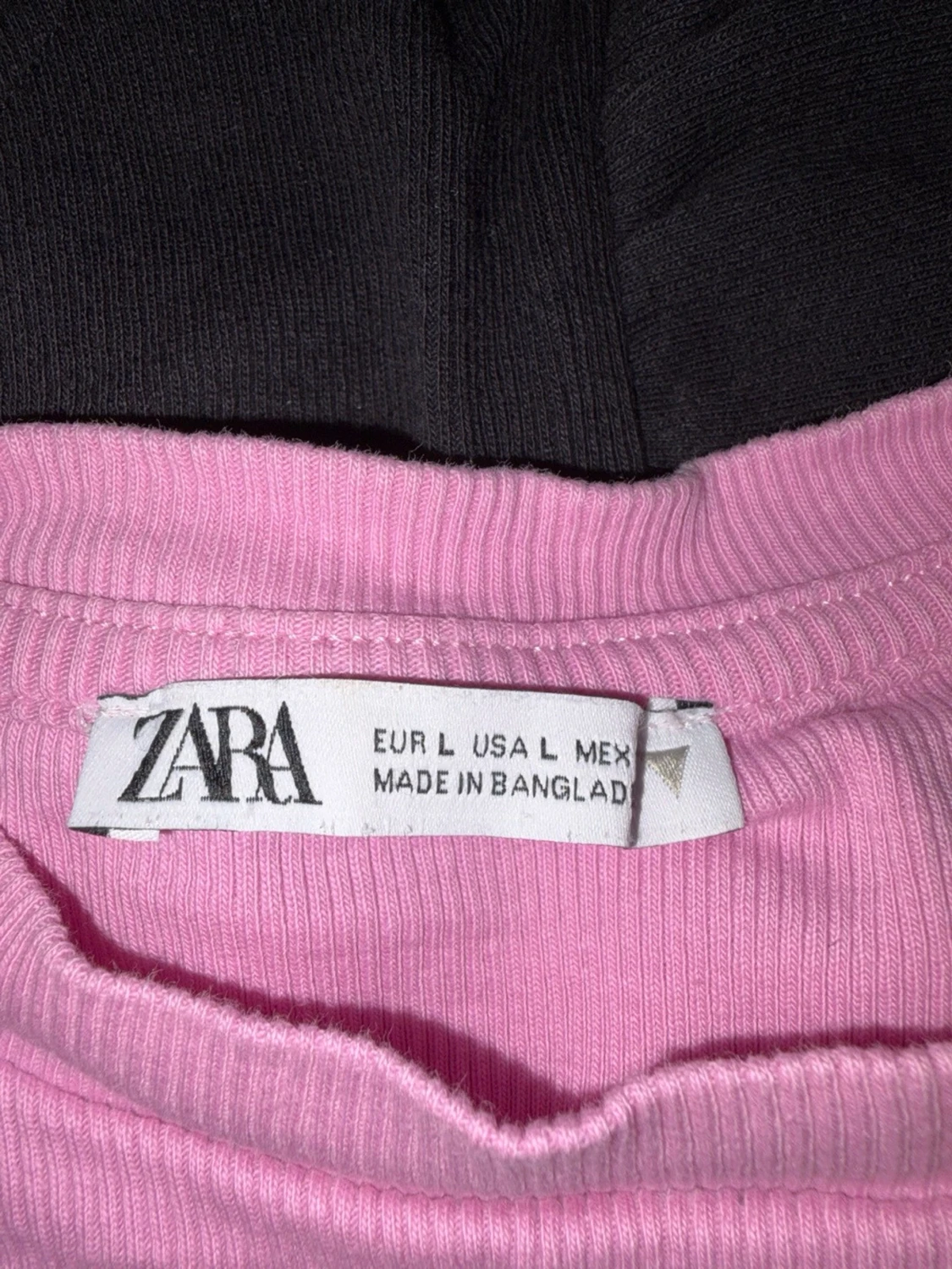Rosa och svart volangtoppar från Zara - 1