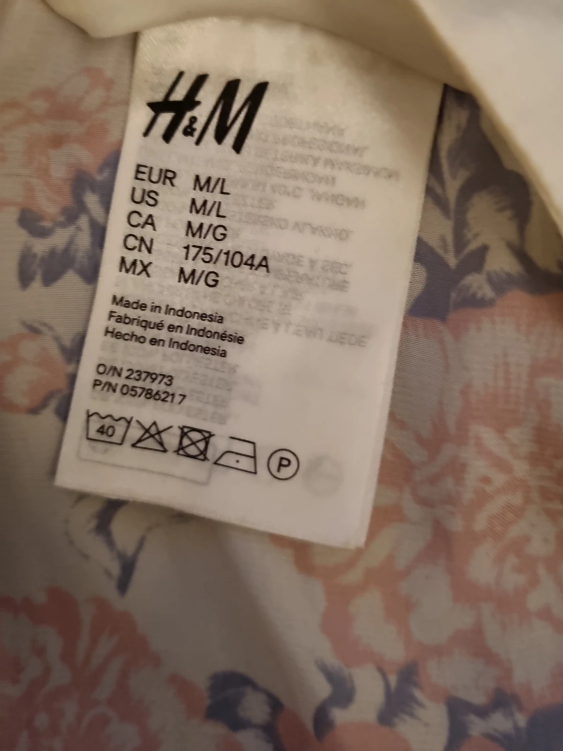 Blommig morgonrock från H&M M/L - 1